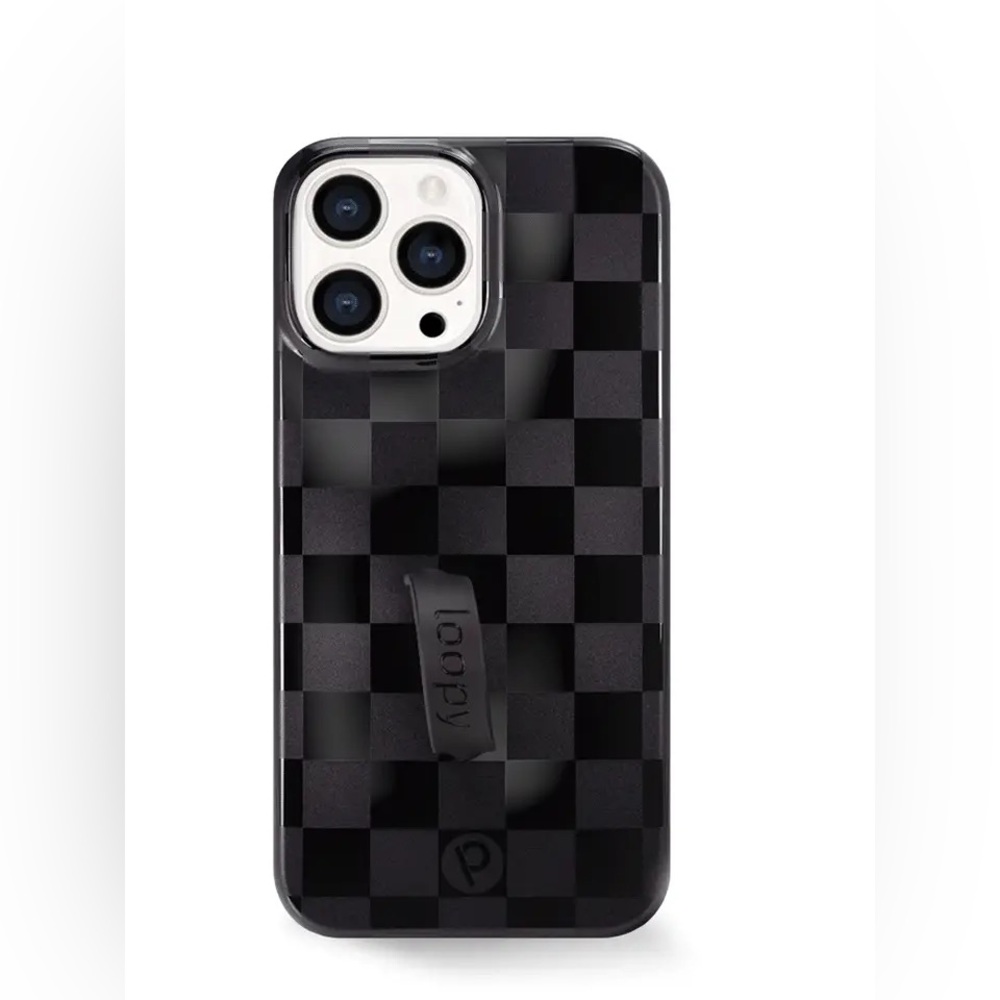 Loopy | Midnight Checkered Righty iPhone 13 Pro Max Case